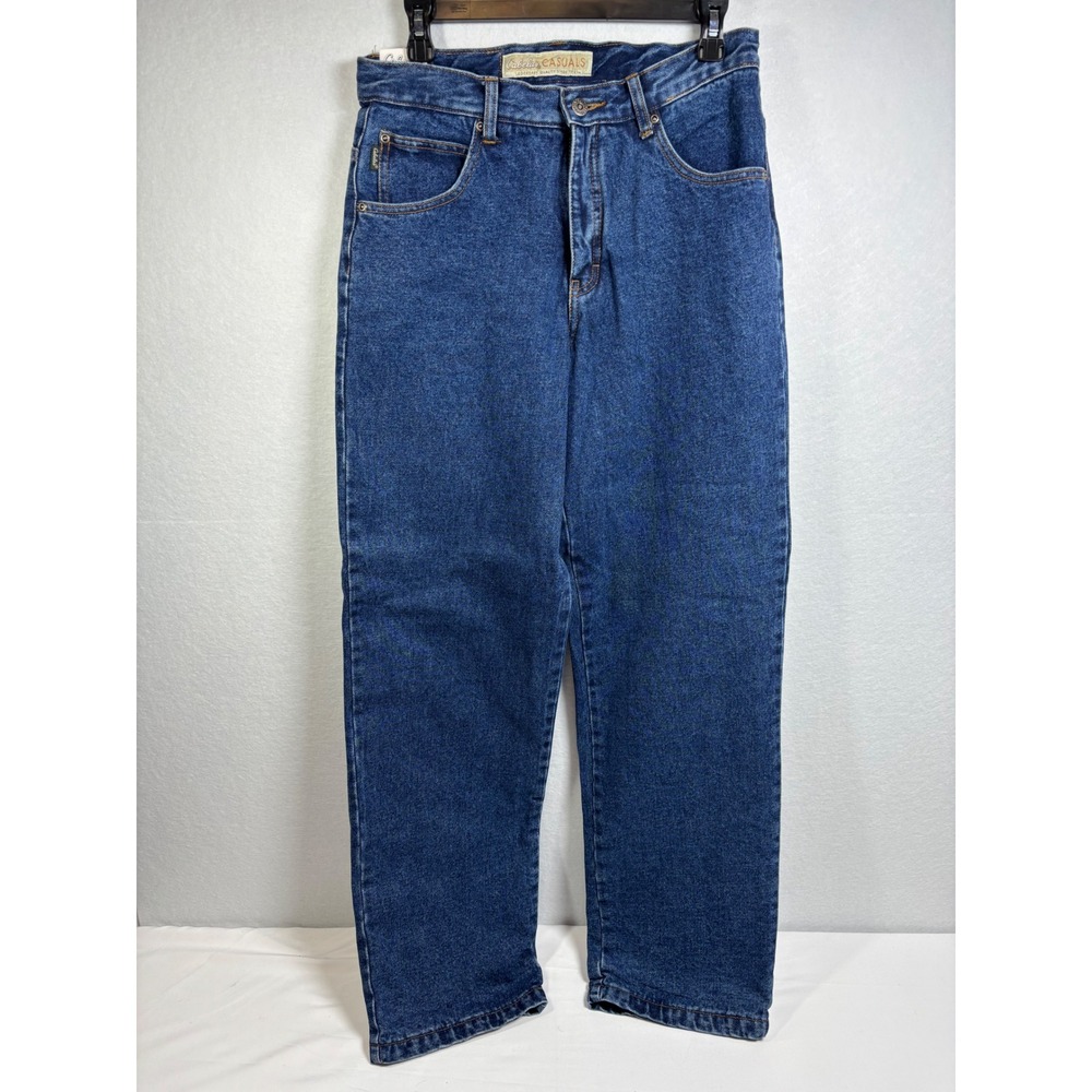 Cabelas Flannel Lined Jeans Womens 10 Reg Blue Cotton Fleece Winter Denim Boho